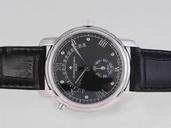 Vacheron Constantin Patrimony 47245 White Gold Round Mens Black Crocodile Leather Strap Watch
