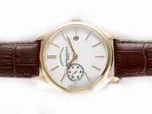 Vacheron Constantin Patrimony 87172/000R-9302 Brown Crocodile Leather Strap 38mm Womens Watch