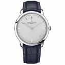 Vacheron Constantin Patrimony Contemporaine Platinum Blue Leather Men's Watch 43150000P-9684