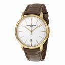 Vacheron Constantin Patrimony Opaline Dial Dark Brown Leather Men's Watch 85180/000J-9231