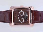 Vacheron Constantin Tourbillon 425.127.1098 Rose Gold Case Brown Dial Rectangle Watch