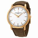 Vacheron Constantin Traditionnelle Automatic Silver Dial Brown Leather Men's Watch 43075000R-9737