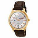Zenith Captain Power Reserve Silver Dial 18kt Rose Gold Black Leather Men's Watch 18212068502C498