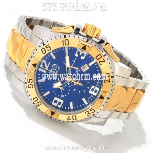 Invicta Reserve Excursion Chronograph Blue Dial Two-tone Men's Watch 0206