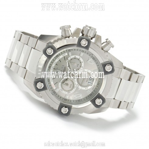 Invicta Arsenal Reserve Chronograph Silver Dial Stainless Steel Men's Watch 0336