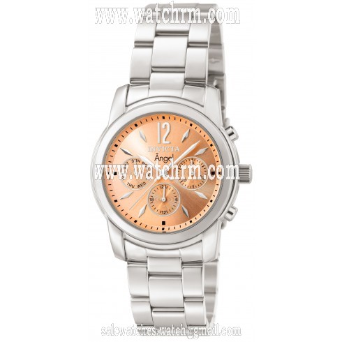Invicta Angel Multi-Function Apricot Dial Stainless Steel Ladies Watch 0462