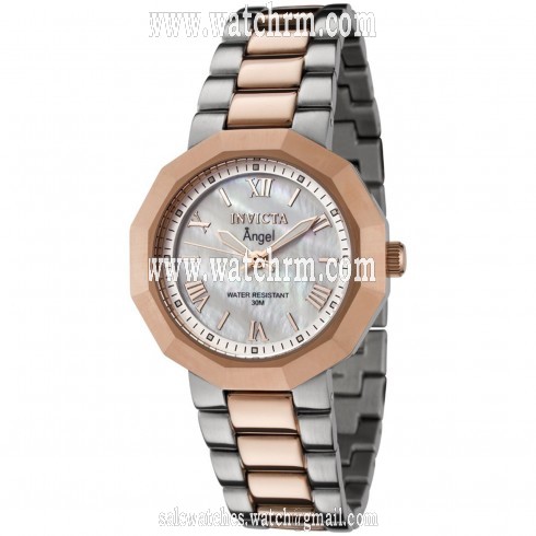 Invicta Angel Collection Mother of Pearl Dial 18kt Rose Gold-plated Ladies Watch 0545