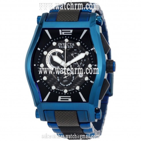 Invicta Reserve Vortiz Chronograph Black Dial Stainless Steel Men's Watch 0748