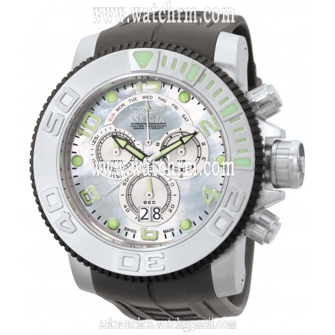 Invicta Sea Hunter Pro Diver Rubber Strap Mother of Pearl Dial Men's Watch 0861