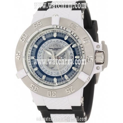 Invicta Subaqua Noma III White Translucent Dial Black Polyurethane Rubber Men's Watch 10103