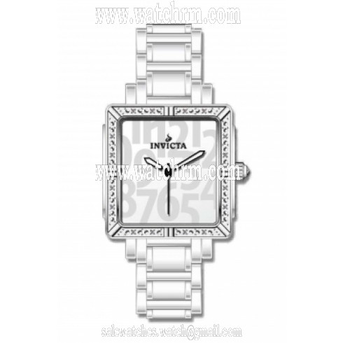 Invicta Ceramic Square Clasique Steel Quartz Ladies Watch 10265