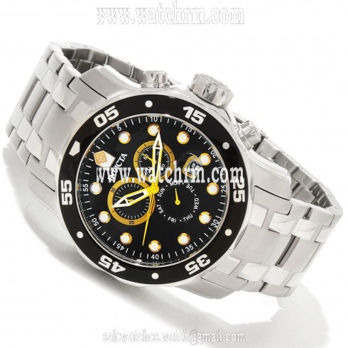 Invicta Pro Diver Black Dial Stainless Steel Men's Watch 10372