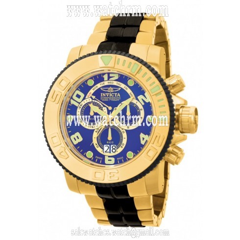Invicta Pro Diver Sea Hunter Chronograph Blue Dial Two-tone Men's Watch 10768