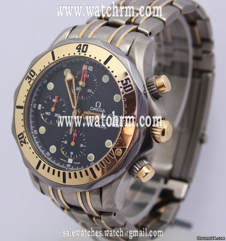 replica Omega Seamaster Diver Chrono Titan/Rotgold, B+P 1995 WATCHES 1 