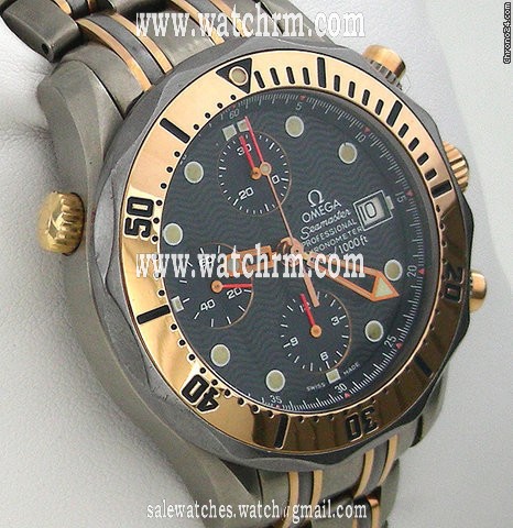 Omega Seamaster Diver Chrono Titan/Rotgold, B+P 1995