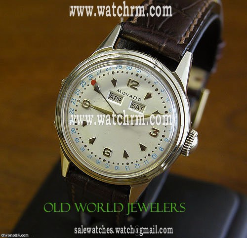 Movado Vintage 14K Triple  Date