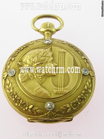 replica IWC MINIATUR PRUNKTASCHENUHR 18KT GOLD 4 BRILANTEN WATCHES 1 