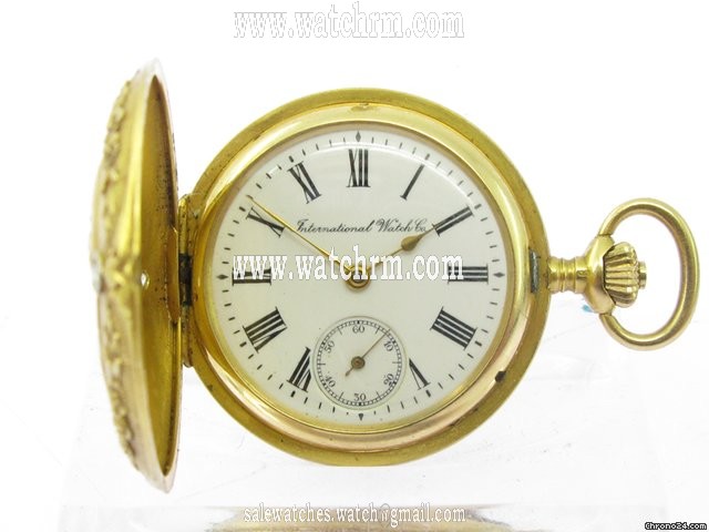 IWC MINIATUR PRUNKTASCHENUHR 18KT GOLD 4 BRILANTEN