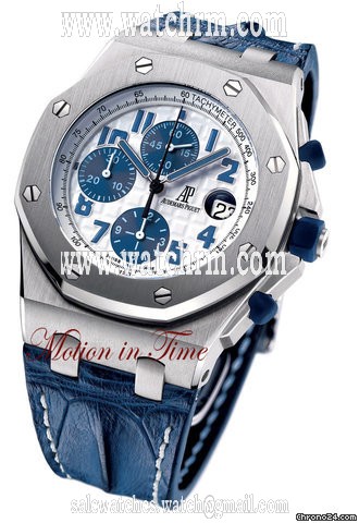 Audemars Piguet AP "NAVY" THEMES ROYAL OAK OFFSHORE STAINLESS STEEL ON STRAP