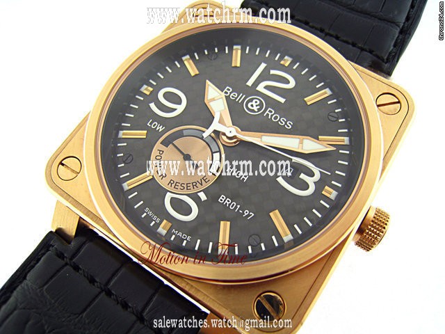 replica Bell & Ross ROSE GOLD POWER RESERVE - LIMITED EDITION 250 PIECES NEW WATCHES 1