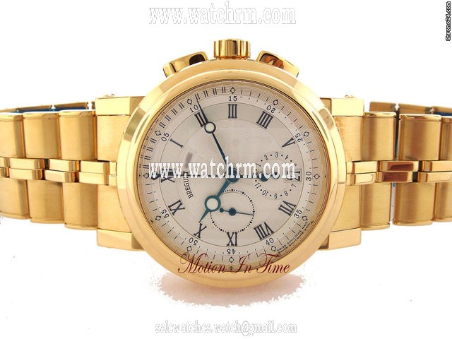 Breguet MARINE II CHRONOGRAPH AUTOMATIC - YELLOW GOLD ON BRACELET