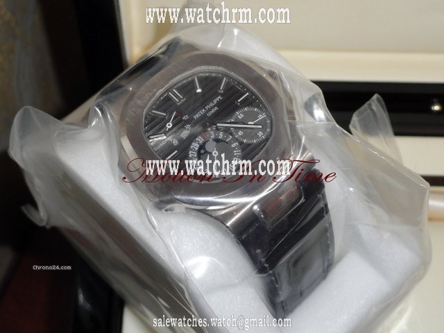 replica Patek Philippe NAUTILUS 5712G POWER RESERVE MOONPHASE WHITE GOLD SEALED WATCHES 1 