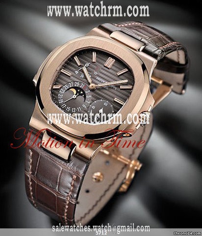 Patek Philippe 5712R NAUTILUS JUMBO ROSE GOLD POWER RESERVE MOONPHASE - NEW