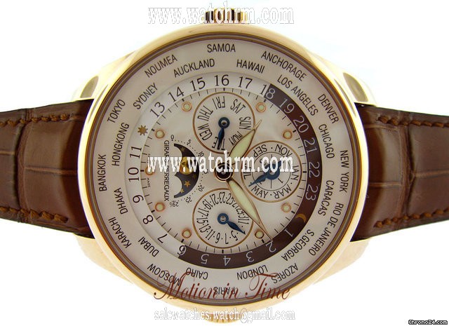 Girard Perregaux WW.TC World Time Perpetual Calendar w/ Moon Phase, Rose Gold