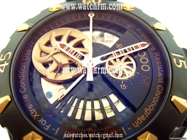 replica Zenith DEFY EXTREME OPEN CHRONOGRAPH - ROSE GOLD AND BLACK TITANIUM WATCHES 1 