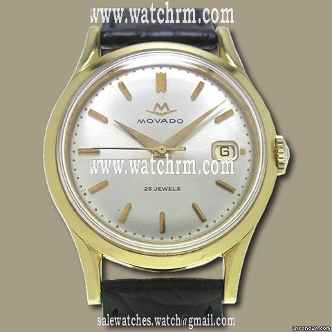 Movado Automatikuhr in Gold mit Datum, ca. 1960