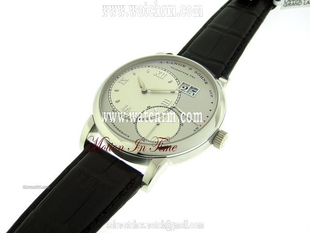 replica A. Lange & Sohne GRAND LANGE 1 POWER RESERVE PLATINUM - RHODIUM DIAL - 42MM WATCHES 1 