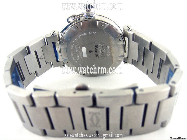 replica Cartier PASHA SEATIMER MEN'S STAINLESS STEEL BLACK DIAL WATCHES 1 