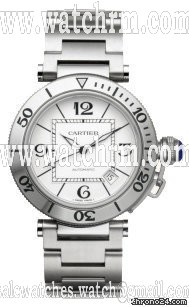 Cartier PASHA SEATIMER STAINLESS STEEL WHITE DIAL