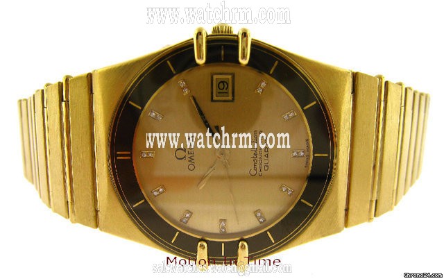 Omega CONSTELLATION CHRONOMETER QUARTZ 18kt YELLOW GOLD -DIA. DIAL