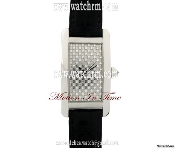 Cartier AMERICAN TANK WHITE GOLD MIDSIZE "CADRAN" LIMITED EDITION