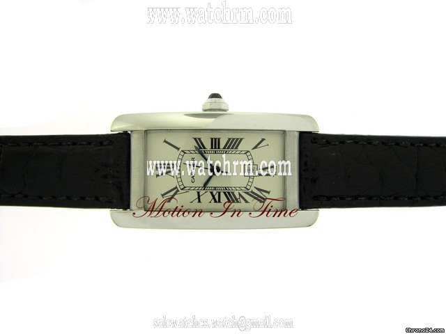 Cartier TANK AMERICAN WHITE GOLD - MEDIUM SIZE - AUTOMATIC W/ DATE WATCHES 2
