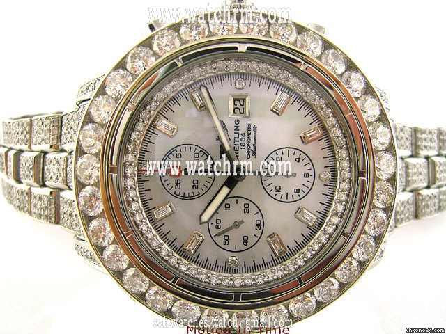 Breitling SUPER AVENGER - 27.90ct DIAMOND -COMPLETE DIAMOND EVERYWHERE