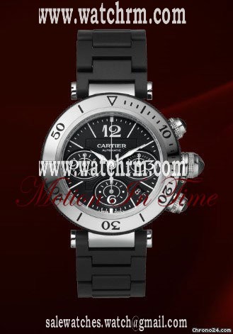 Cartier PASHA SEATIMER CHRONOGRAPH AUTOMATIC STAINLESS & RUBBER