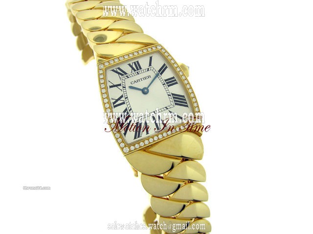 replica Cartier LA DONA LADIES' LARGE YELLOW GOLD DIAMOND WATCHES 1 