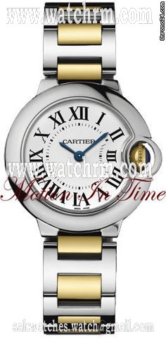 Cartier BALLON BLEU LADIES' 18KT YELLOW GOLD & STEEL  2011