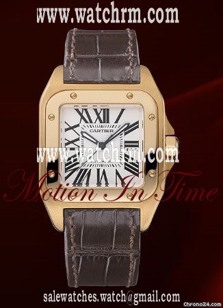 Cartier SANTOS 100 MEDIUM ROSE GOLD AUTOMATIC ~  2011