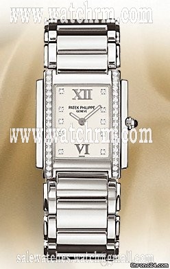 Patek Philippe 4910/10A LADIES' TWENTY-4 STAINLESS STEEL WHITE DIAMOND DIAL