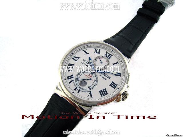 replica Ulysse Nardin MAXI MARINE CHRONOMETER 160th ANNIVERSARY 43mm PLATINUM WATCHES 1 