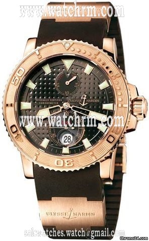 Ulysse Nardin MAXI MARINE DIVER CHRONOMETER - ROSE GOLD ON RUBBER 43mm NEW