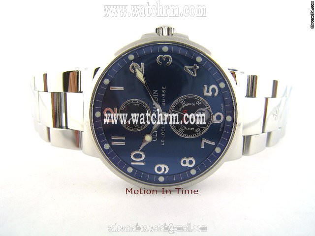 Ulysse Nardin MAXI MARINE CHRONOMETER 41mm STAINLESS STEEL BLUE DIAL WATCHES 2