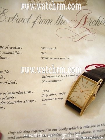 replica Patek Philippe Manta, Reference 2554, 18k Rose Gold WATCHES 1 