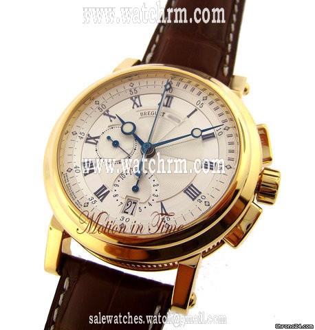 replica Breguet MARINE II 42mm CHRONOGRAPH AUTOMATIC - YELLOW GOLD WATCHES 1 