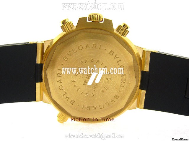 Bulgari BVLGARI DIAGONO PRO AQUA 3-TIME ZONE GMT 200m - YELLOW GOLD WATCHES 2
