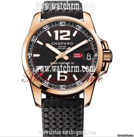 Chopard MILLE MIGLIA GRAN TURISMO XL ROSE GOLD ON RUBBER STRAP