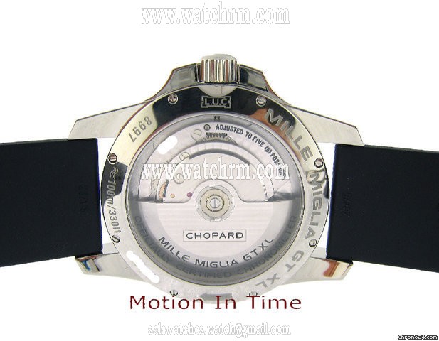 replica Chopard GRAN TURISMO XL S/S - SKELETON BACK - BLACK RUBBER STRAP WATCHES 1 